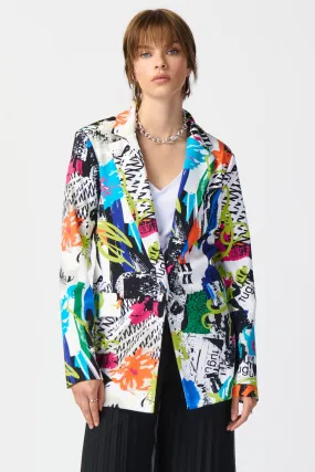 ABSTRACT PRINT BLAZER