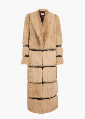 Ada Shearling Coat in Natural