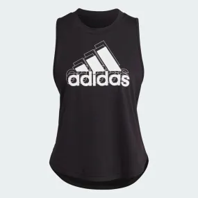 Adidas Womens Training Logo Graphic Racerback Tank Top