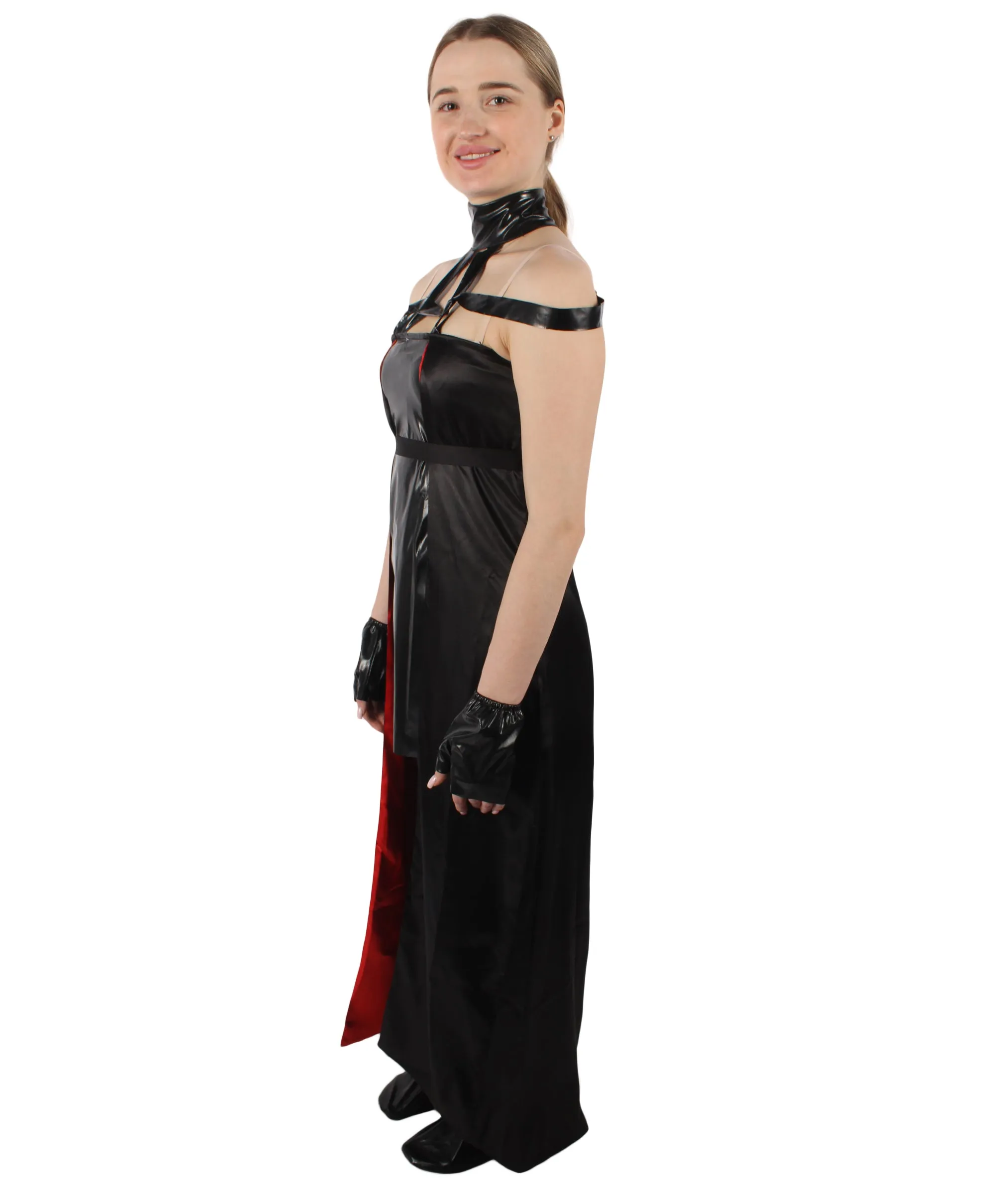 Adult Women’s Detective Family Anime Costume Bundle , Black Dress and Wristbands|Flame-retardant Synthetic Materials