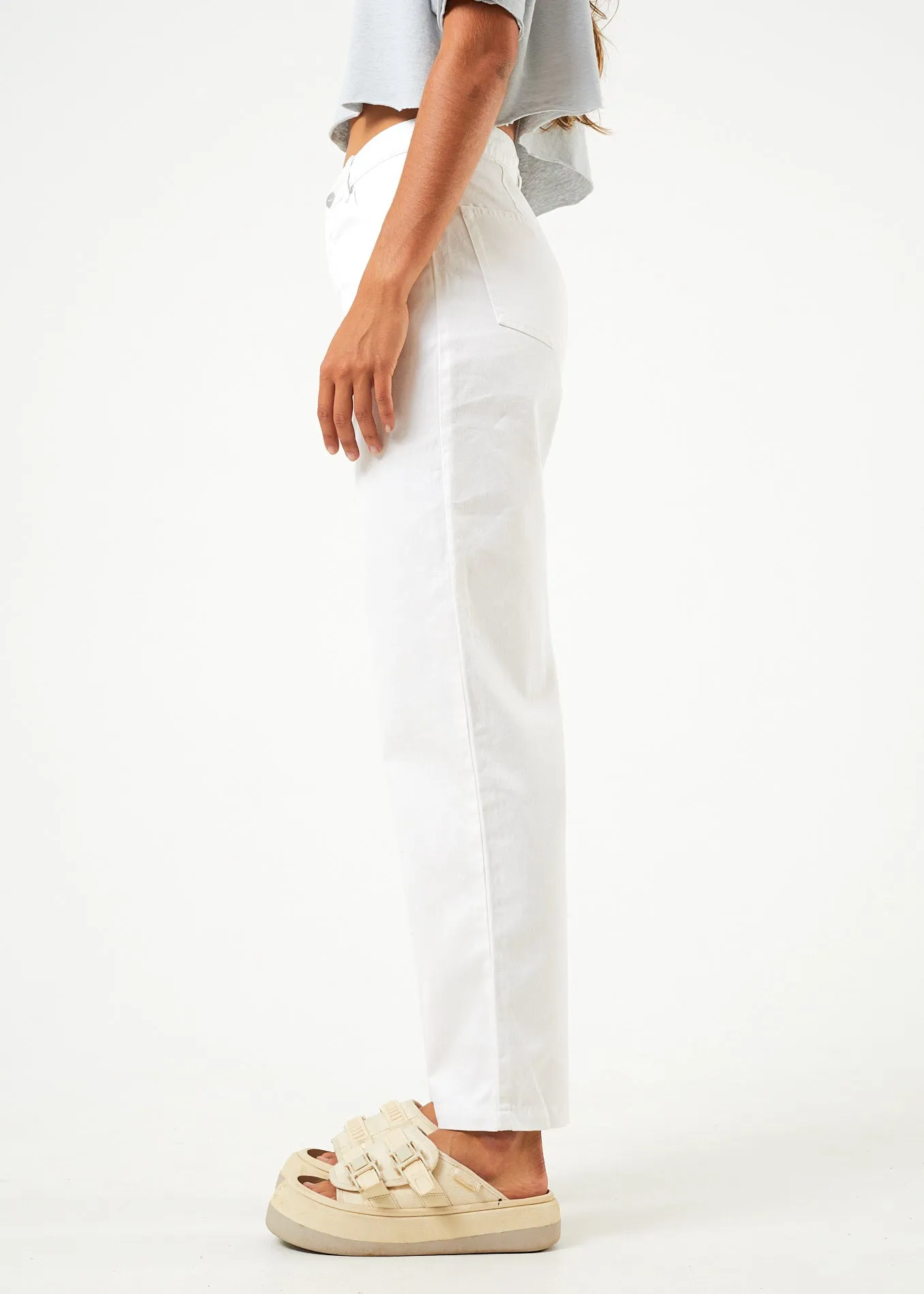 AFENDS Womens Shelby - Wide Leg Pants - White