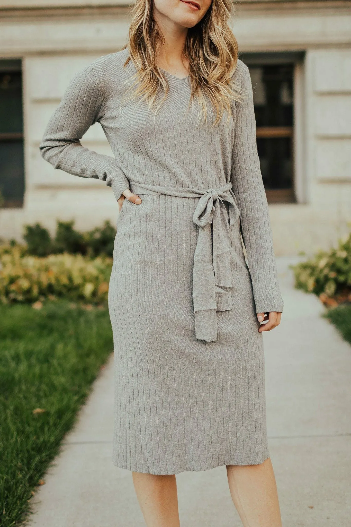 Amy Dress Heather Grey