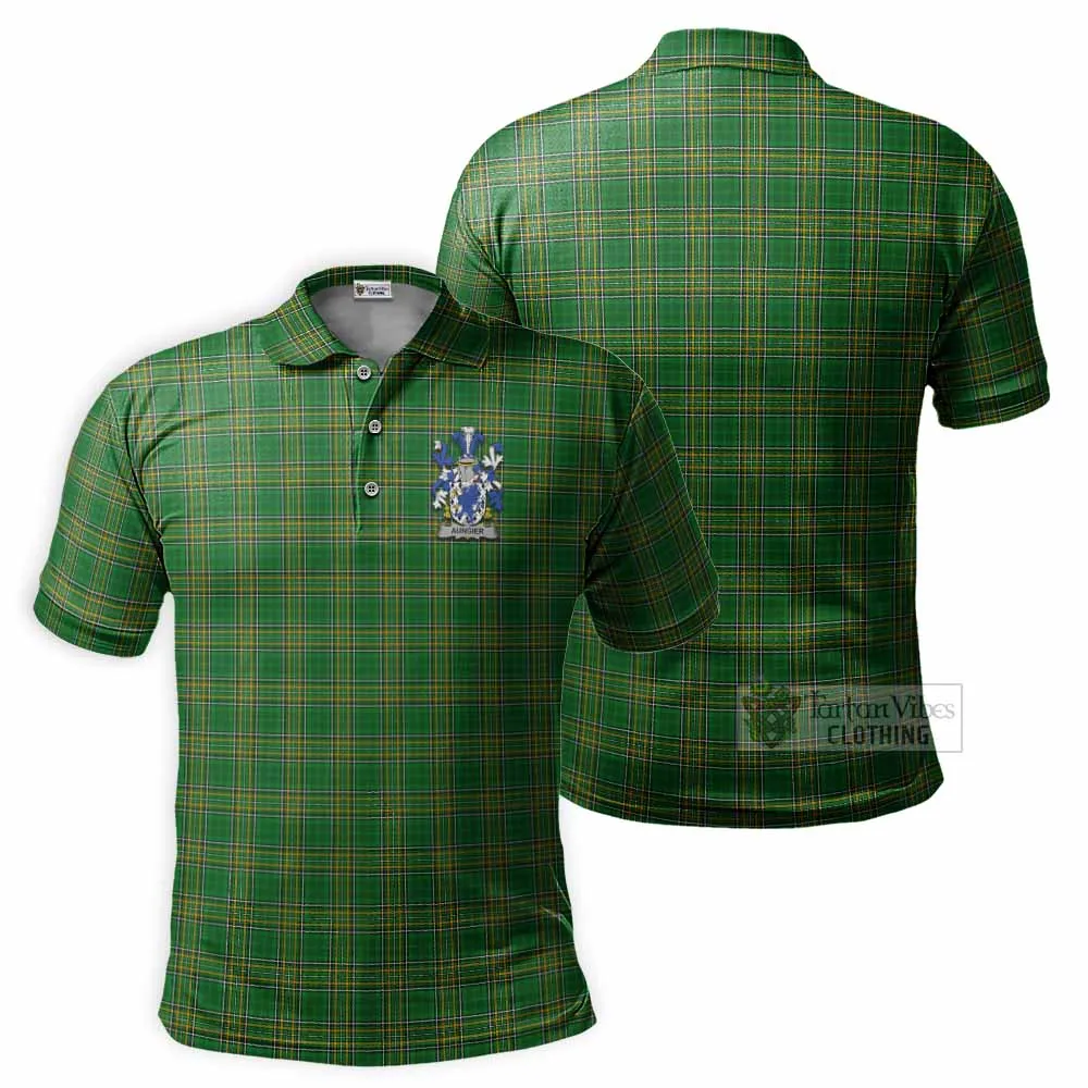 Aungier Irish Clan Tartan Men's Polo Shirt with Coat of Arms