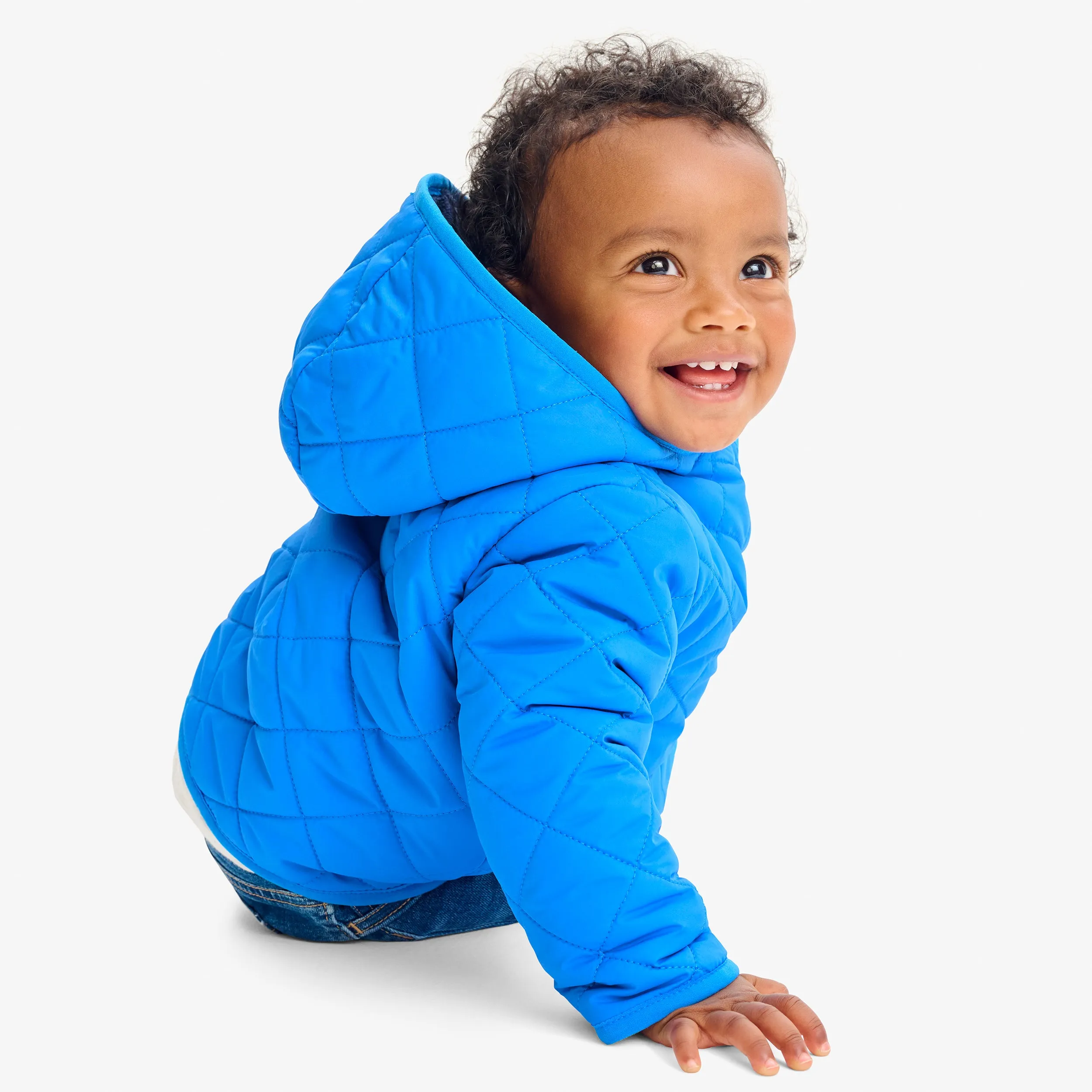 Baby quilted fleece-lined puffer jacket