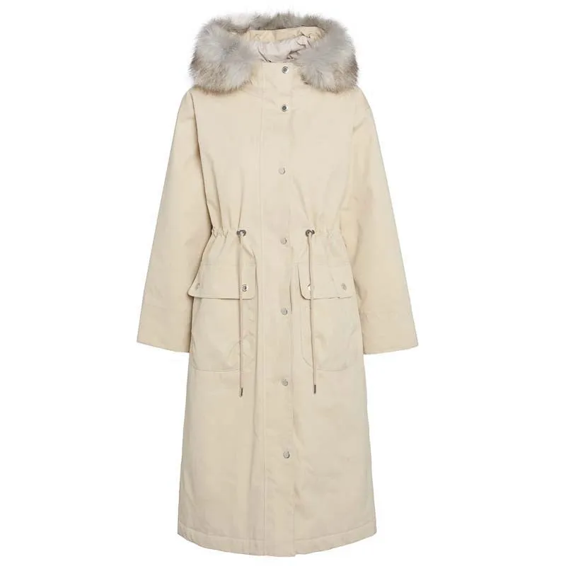 Barbour Deer Waterproof Ladies Jacket - Mist/Gardenia Dress