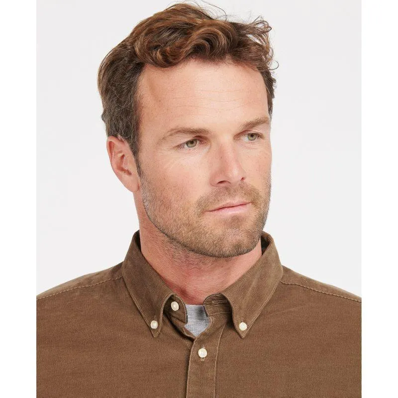 Barbour Ramsey Corduroy Mens Tailored Shirt - Brown