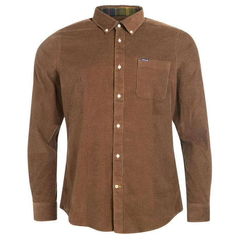 Barbour Ramsey Corduroy Mens Tailored Shirt - Brown