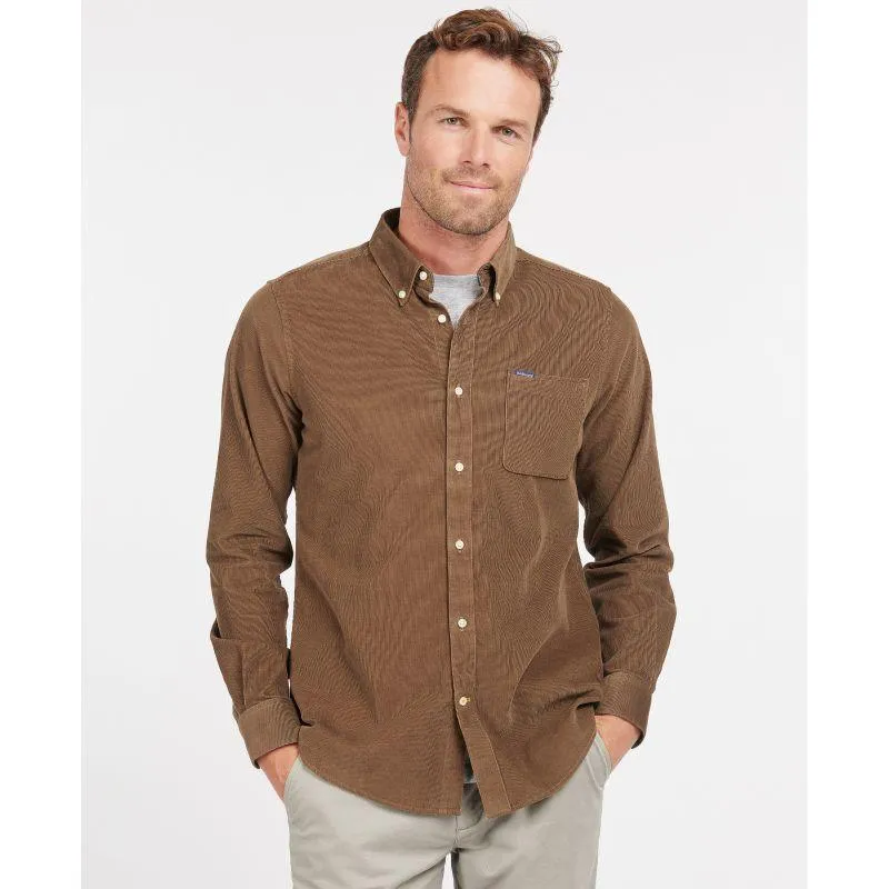 Barbour Ramsey Corduroy Mens Tailored Shirt - Brown