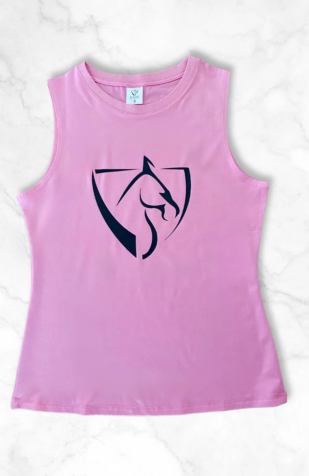 BARE Black Logo Tank Top - Pink