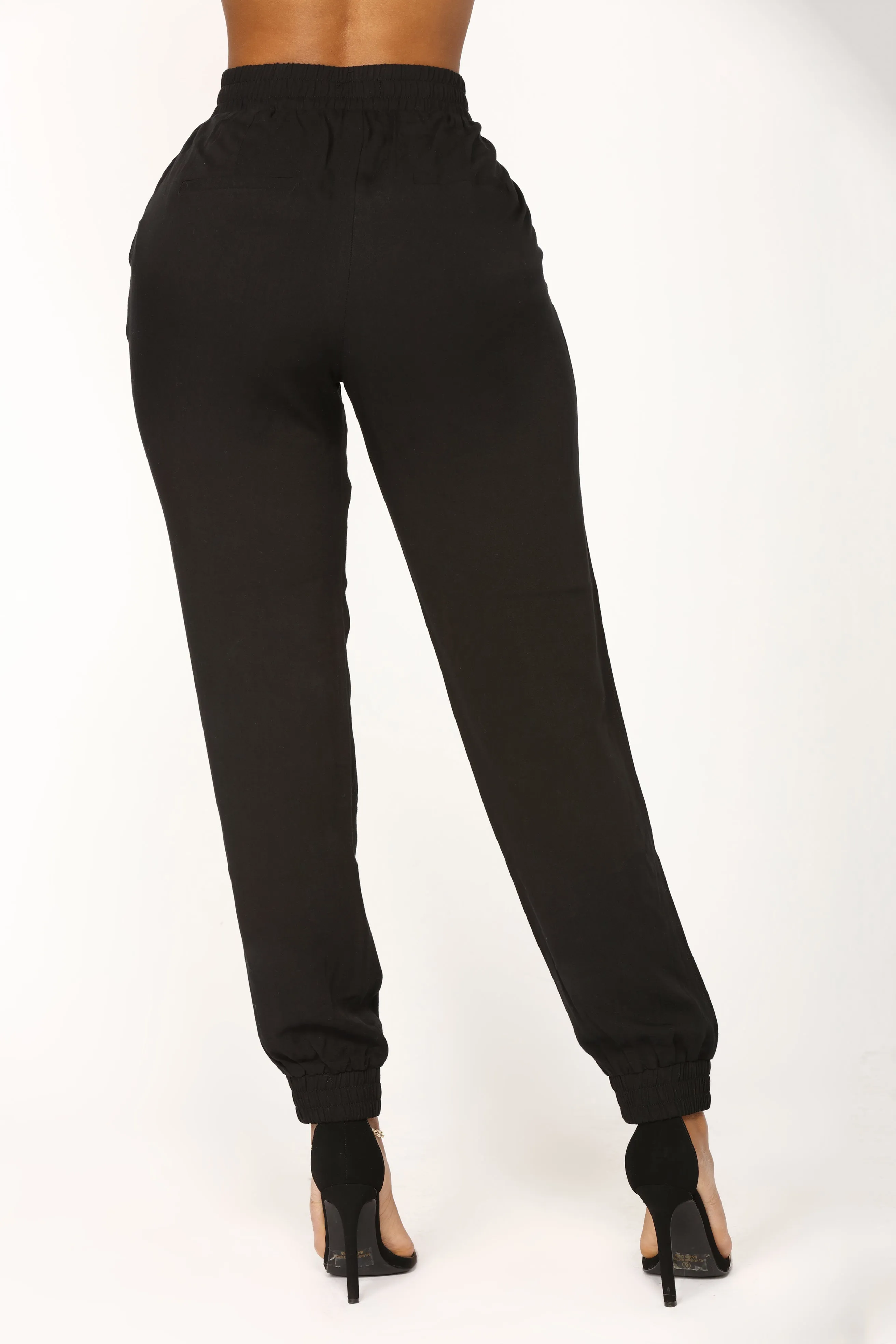 Beachy Breeze Jogger Pants - Black