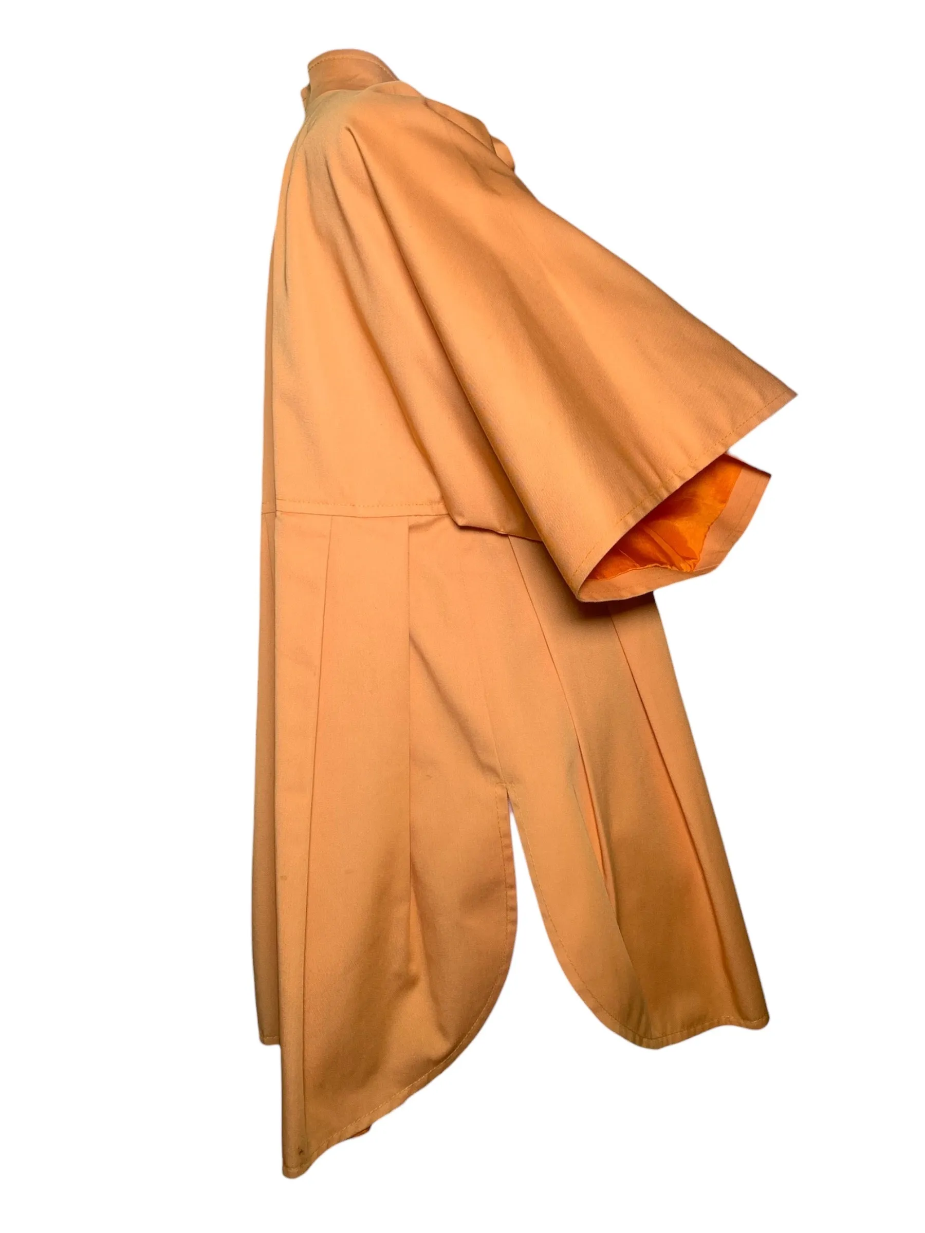 Bill Gibb Orange Pleated Tie Front Jacket