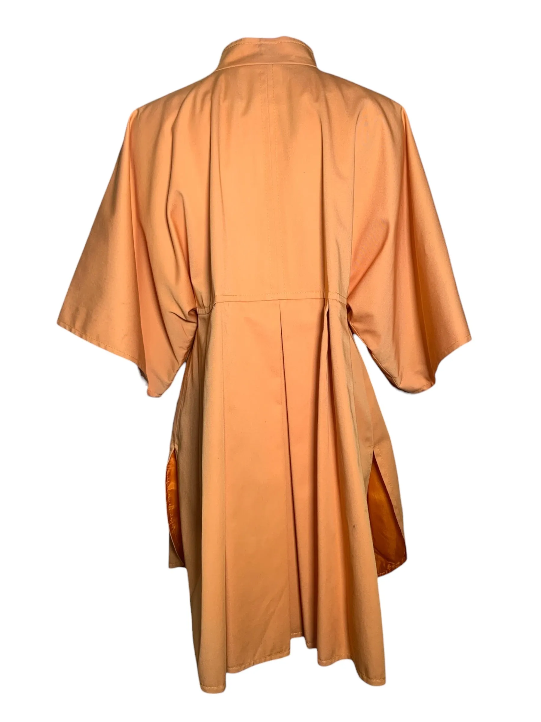 Bill Gibb Orange Pleated Tie Front Jacket