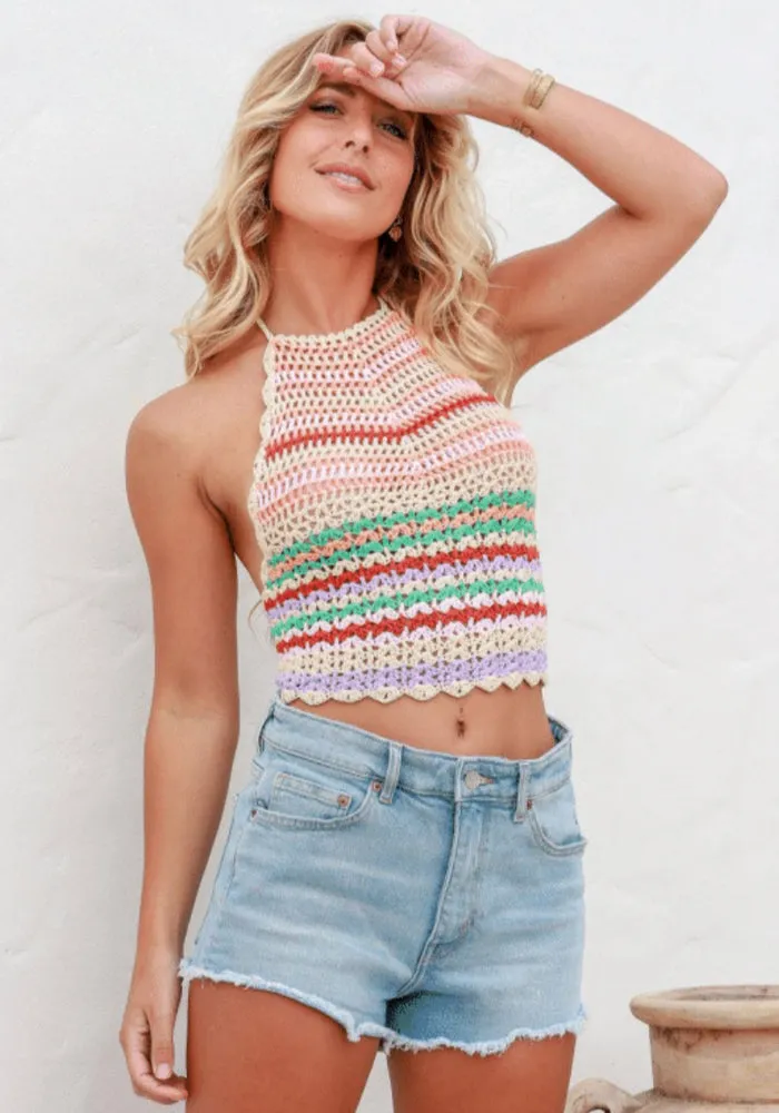 Boho Halter Crochet Top