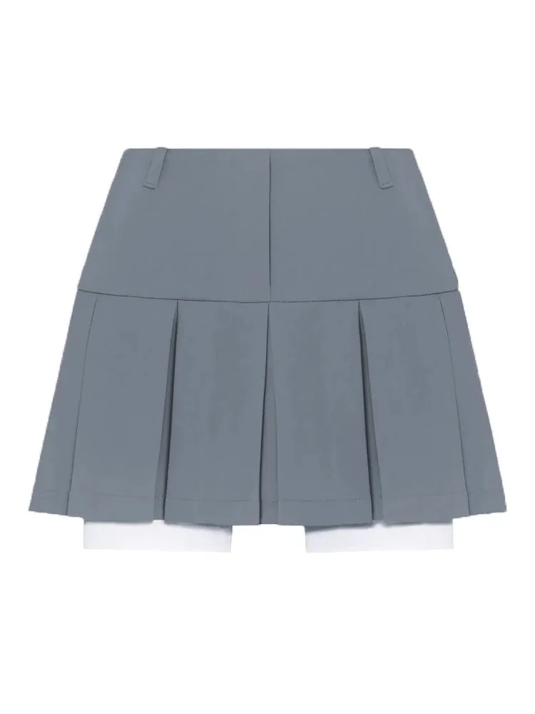 Bonnyshow New Mini Skirt For Women Cute High Waist Fashion Y2K Skirts Set   Casual Streetwear Womens Bottom Black Pleated Skirts