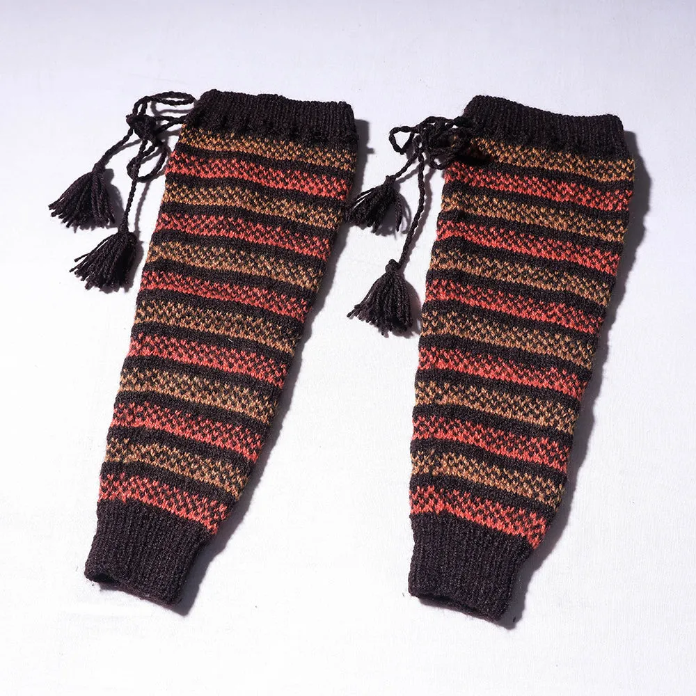 Brown - Kumaun Hand-knitted Woolen Leg Warmer