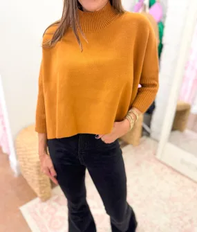 Camel Aja Crop Sweater