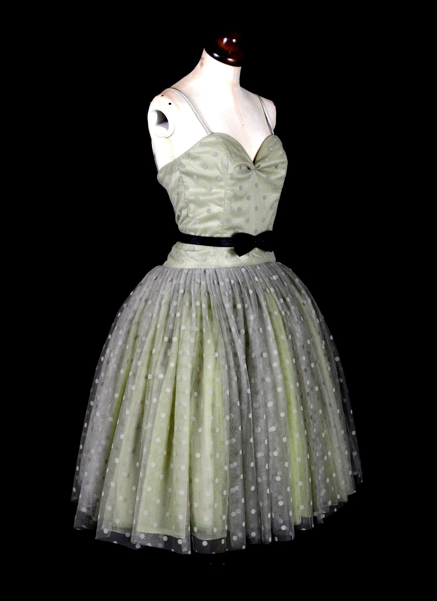 Carrie - Green Dotty Tulle Prom Dress