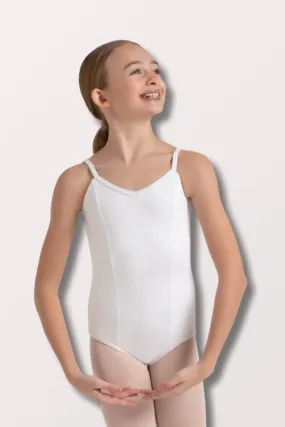 Children's Princess Seam Camisole Leotard - White