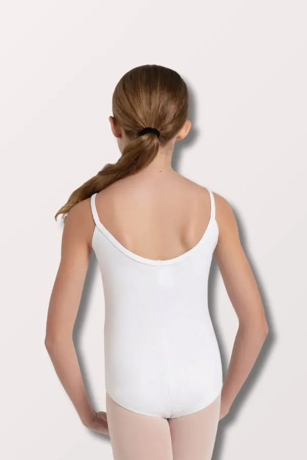 Children's Princess Seam Camisole Leotard - White