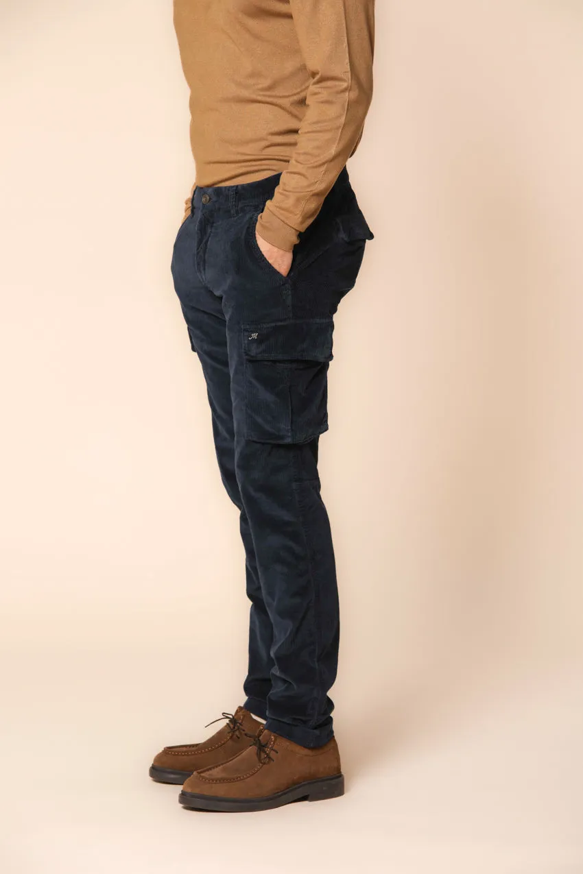 Chile Pantalone cargo uomo in velluto 500 righe extra slim