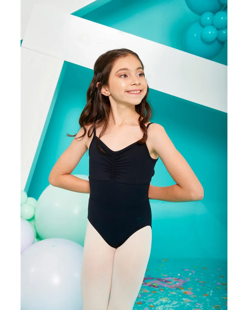 Claudia Dean World Gigi Celebration Collection Gathered Pinch Front Camisole Leotard - Girls