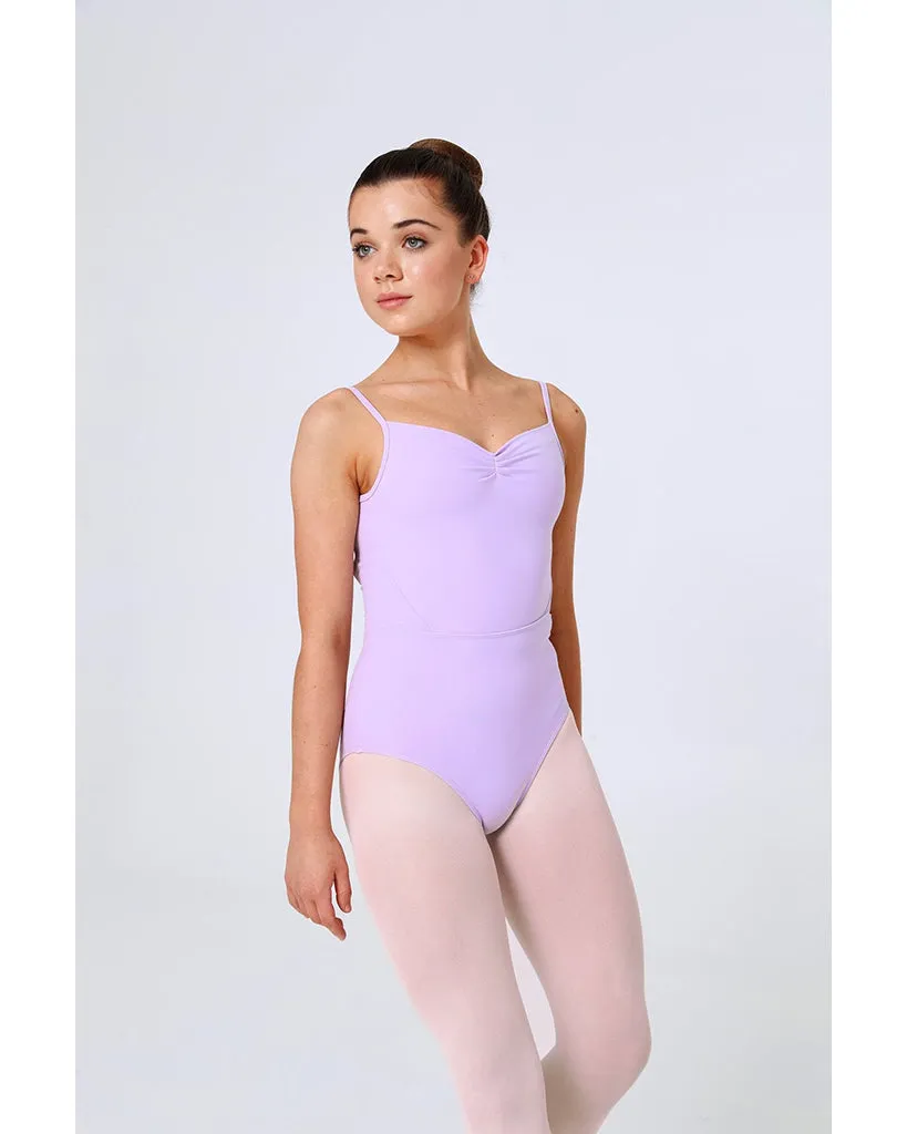 Claudia Dean World Odette Signature Collection Sweetheart Pinched Neckline Open Back Camisole Leotard - Girls Pastel Lilac Extra Large