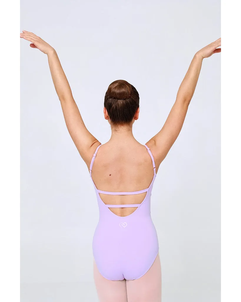 Claudia Dean World Odette Signature Collection Sweetheart Pinched Neckline Open Back Camisole Leotard - Girls Pastel Lilac Extra Large