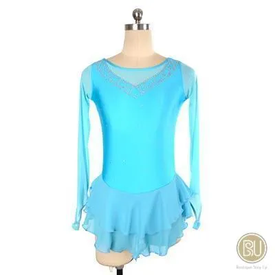 Competition Skating Dress Long Sleeves Available in 10 Colors BSU100211