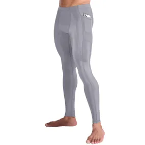 Compressionz Men's Compression Pants Base Layer Running Tights Gray 2XLarge