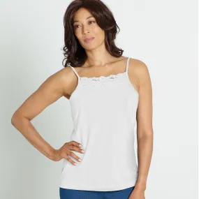 Cool Comfort™ Pocketed Camisole with Lace Trim