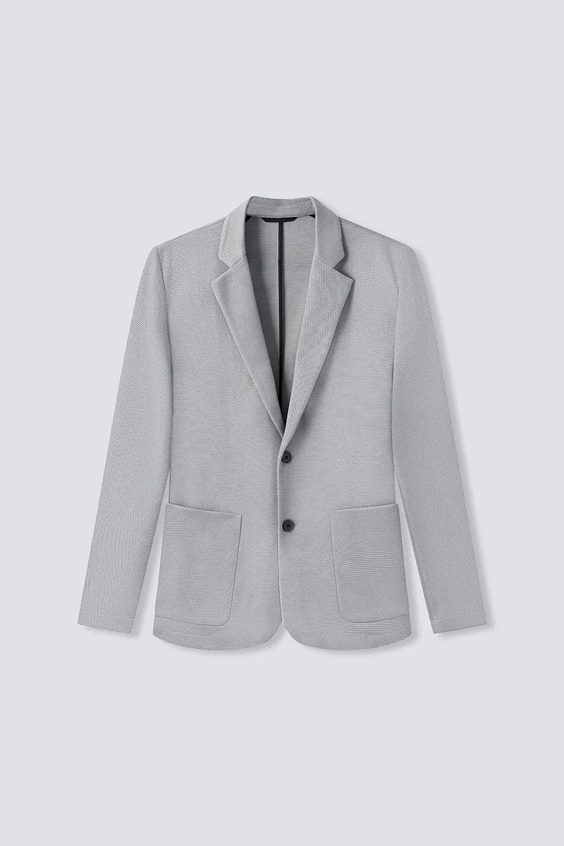 CottonSTRETCH Knit Smart Blazer | Grey GYE144