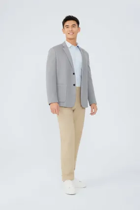 CottonSTRETCH Knit Smart Blazer | Grey GYE144