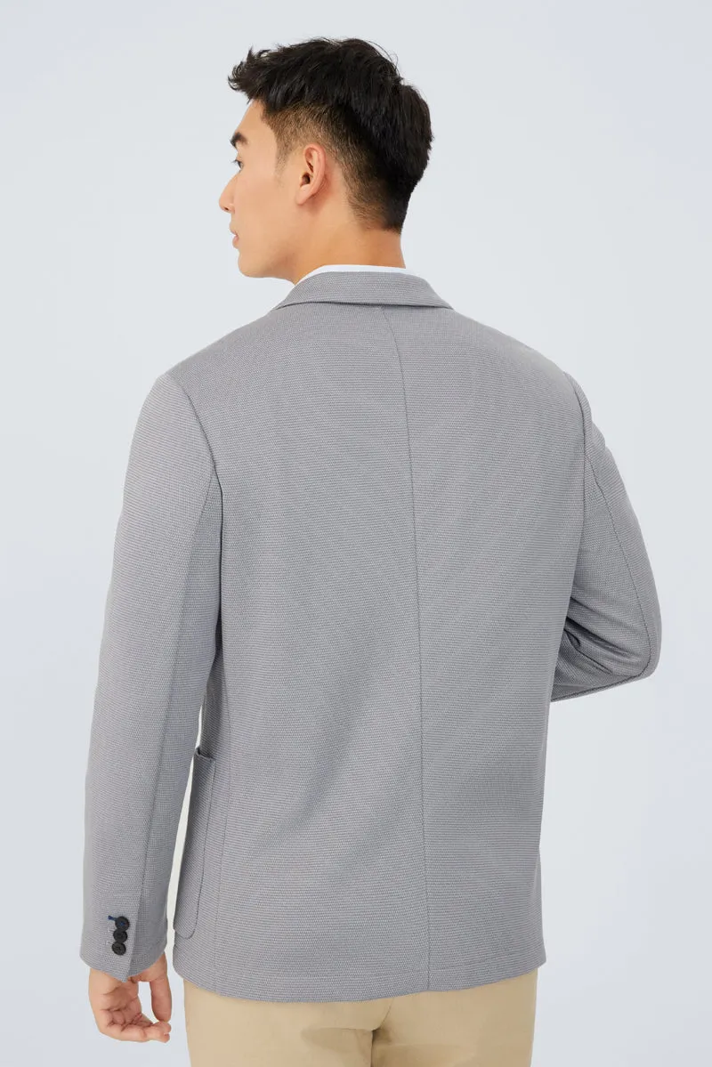 CottonSTRETCH Knit Smart Blazer | Grey GYE144