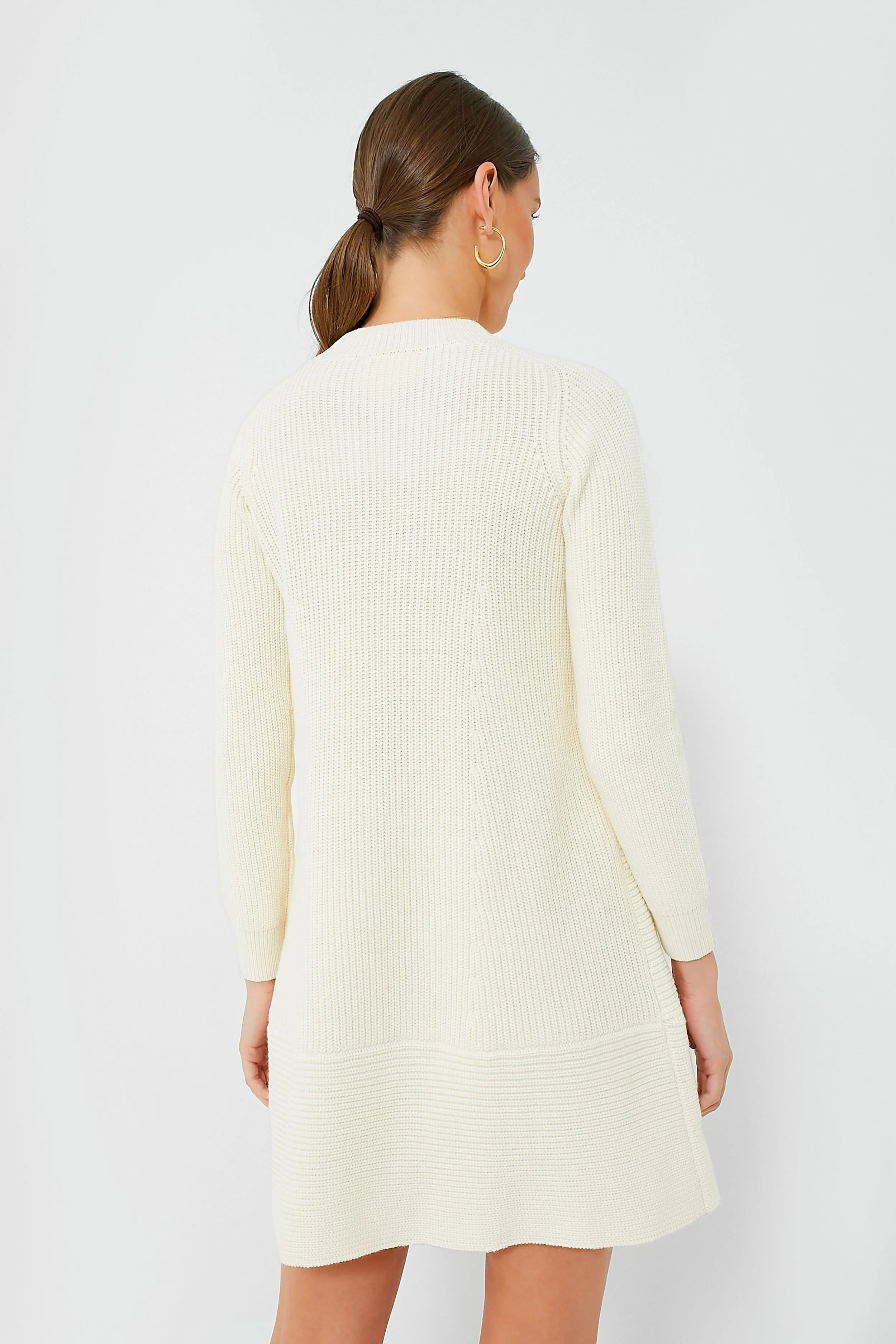 Cream Ainsley Knit Dress