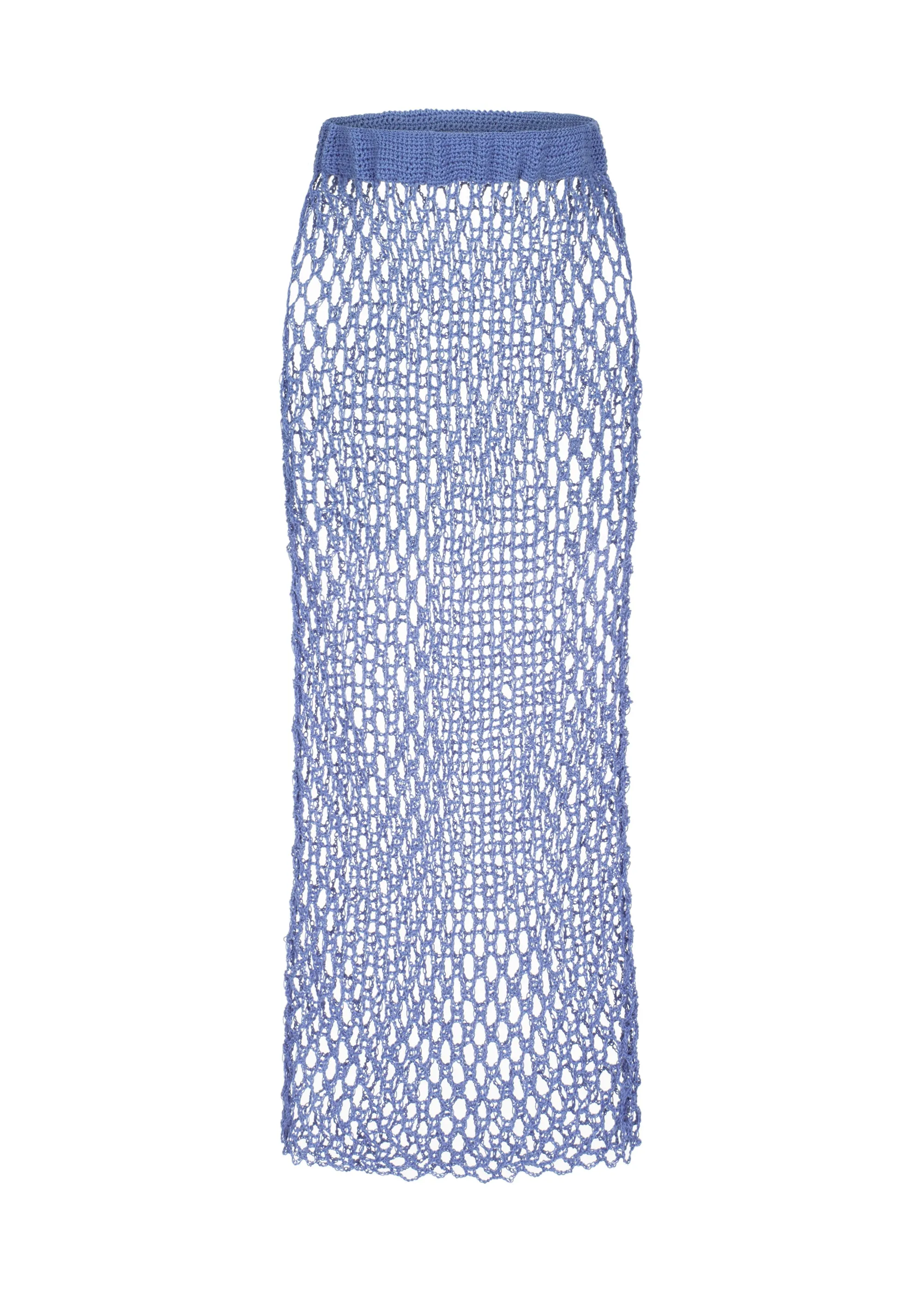 Crochet midi skirt - Blue