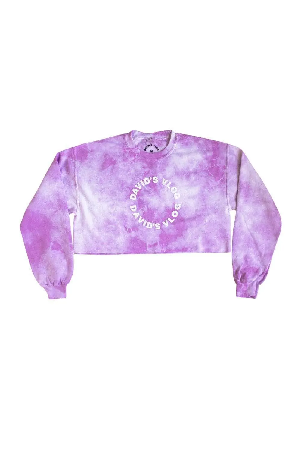 David Dobrik Purple Cloud Crop Crewneck