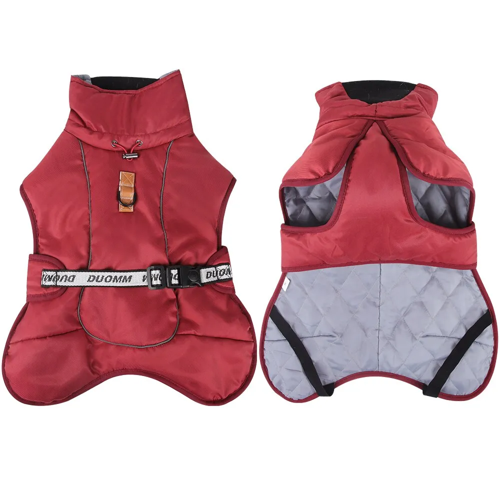 Dog Jacket Windproof Weatherproof Winter Warm Sizes 35-76cms