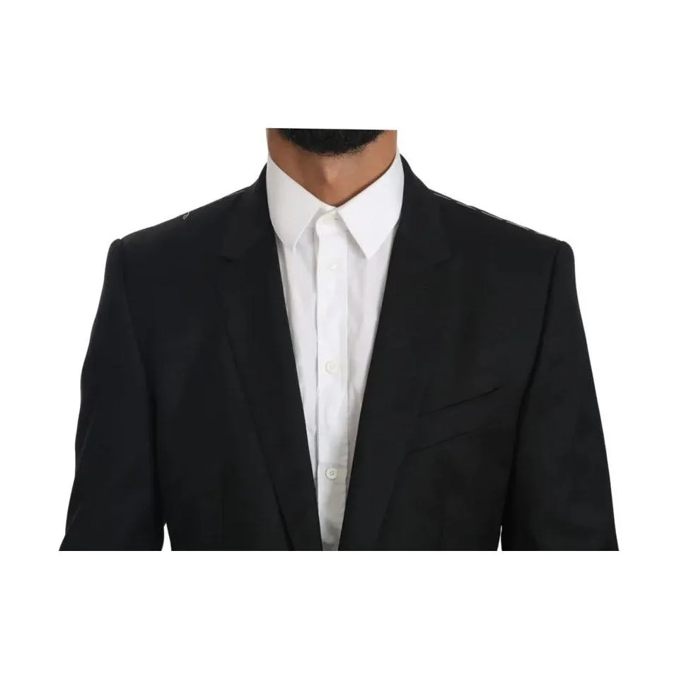 Dolce & Gabbana Black Slim Jacket Coat MARTINI Blazer