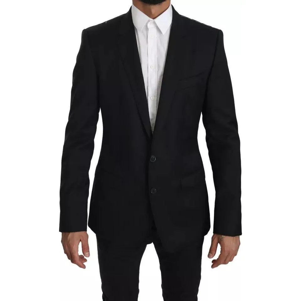 Dolce & Gabbana Black Slim Jacket Coat MARTINI Blazer