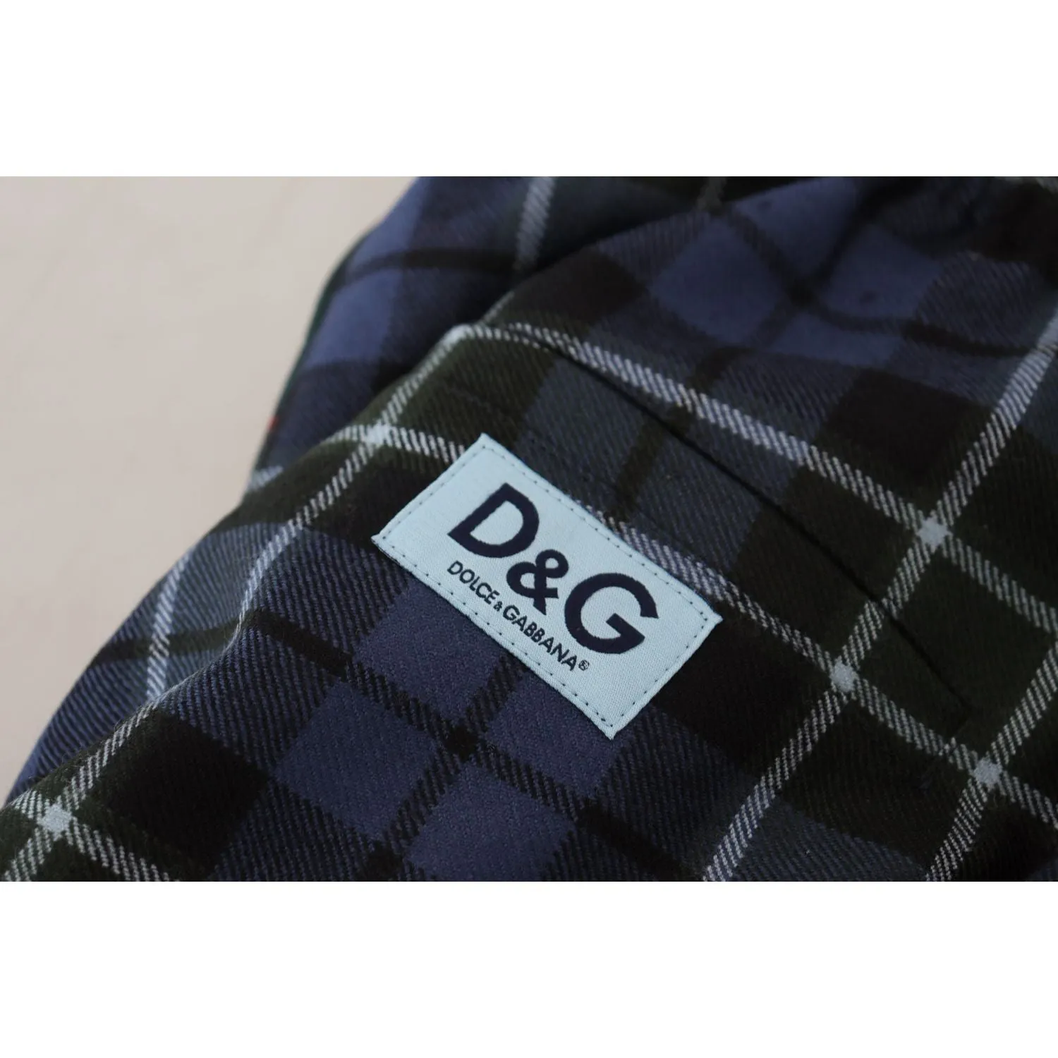 Dolce & Gabbana Checkered Wool Blend Jogger Pants