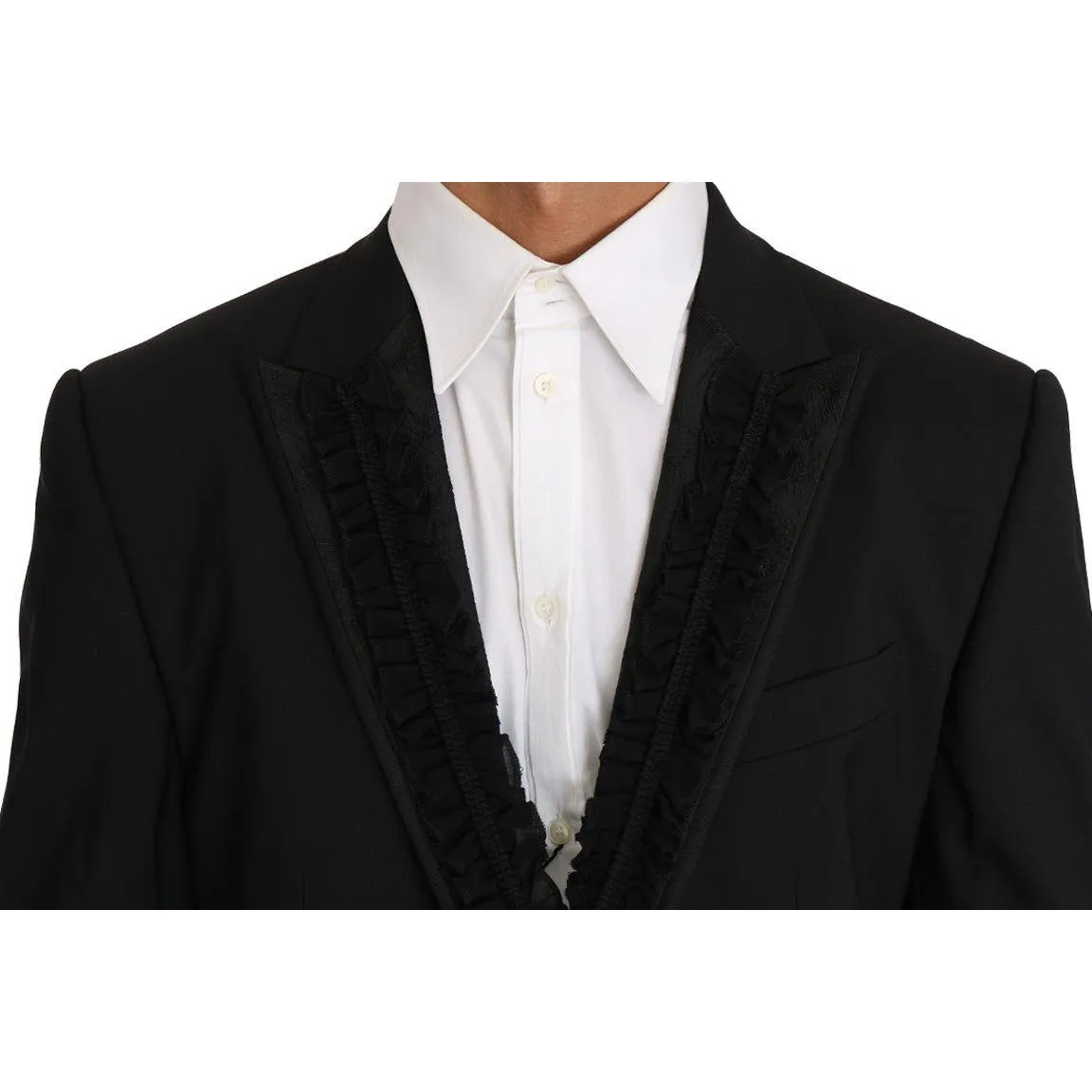 Dolce & Gabbana Elegant Black Slim Fit Martini Blazer Jacket