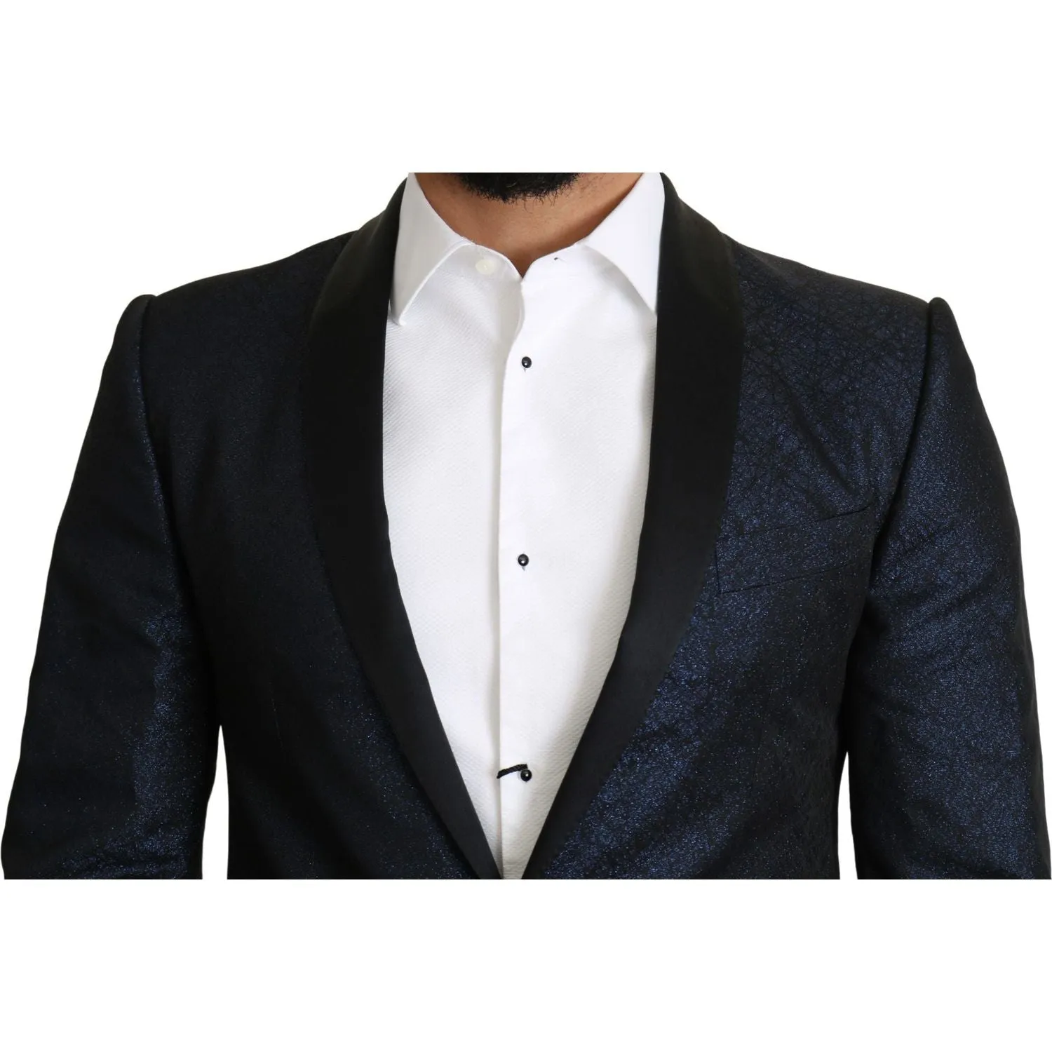 Dolce & Gabbana Elegant Martini Blue Slim Fit Blazer