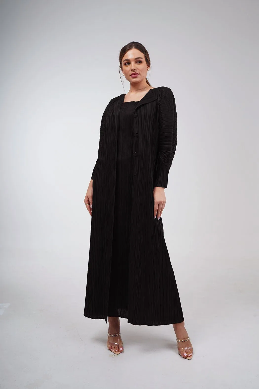 Dominique Dress with Attached Coat