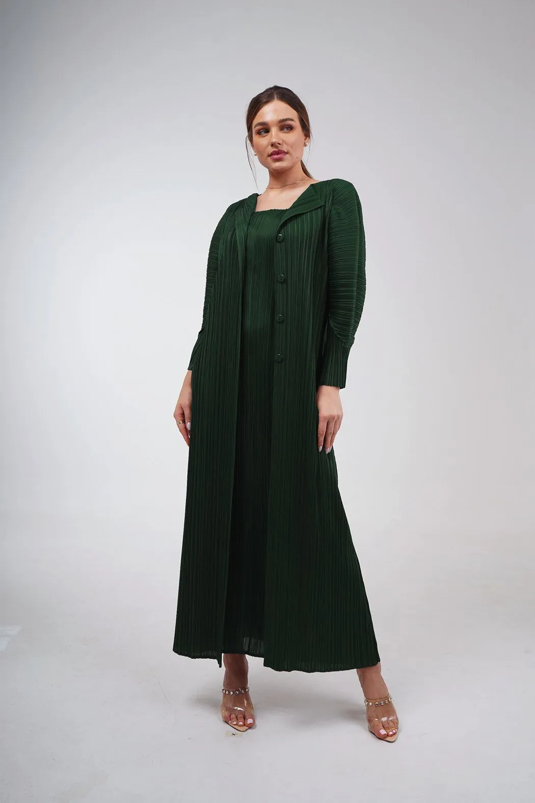 Dominique Dress with Attached Coat