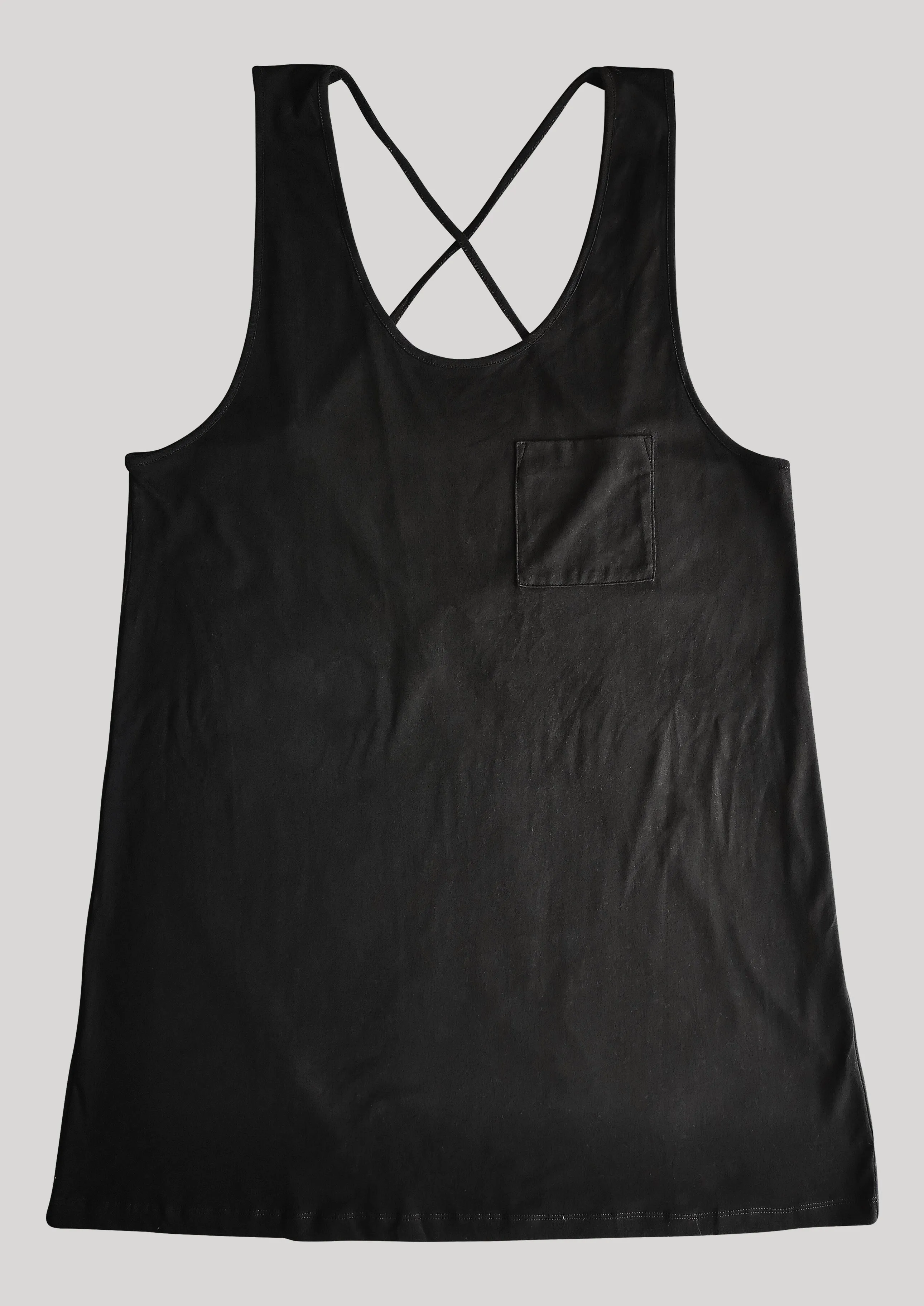 DRESS SPAGHETTI STRAPS - JERSEY black