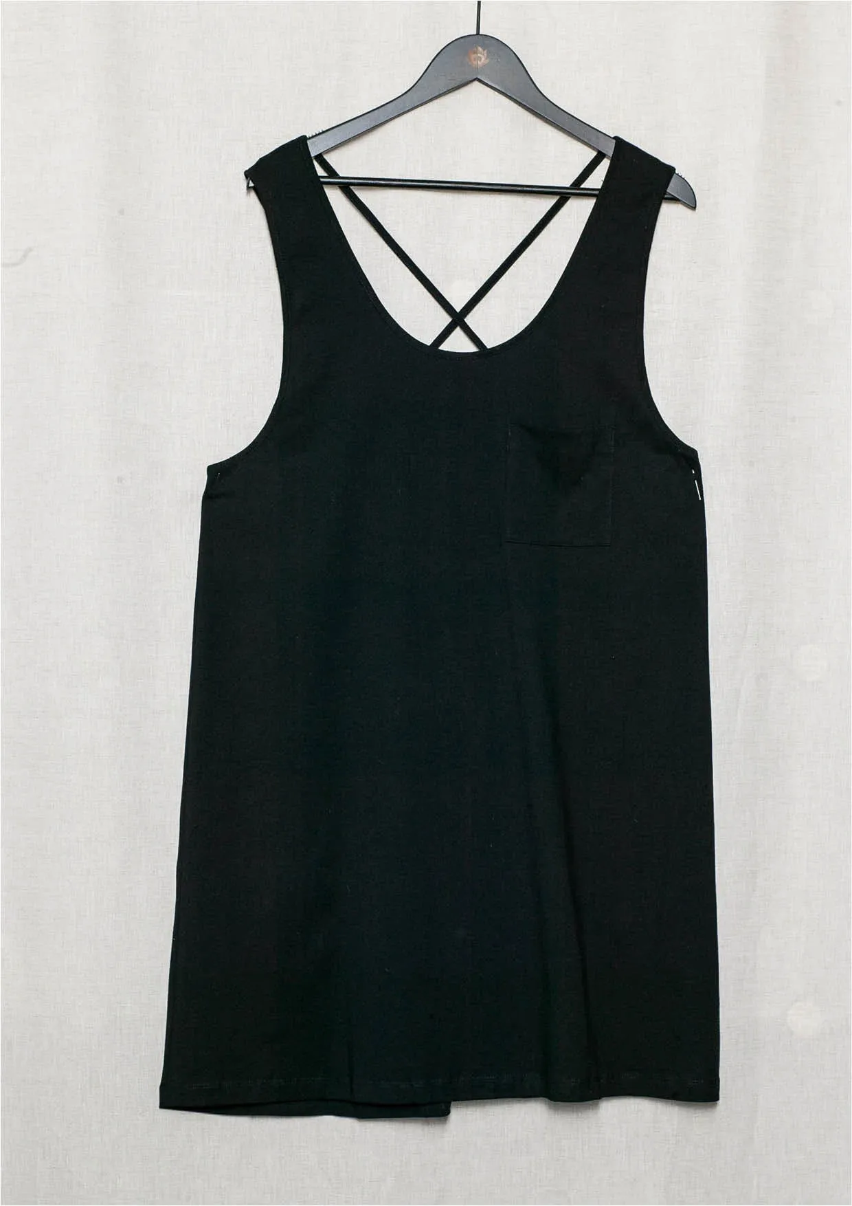 DRESS SPAGHETTI STRAPS - JERSEY black