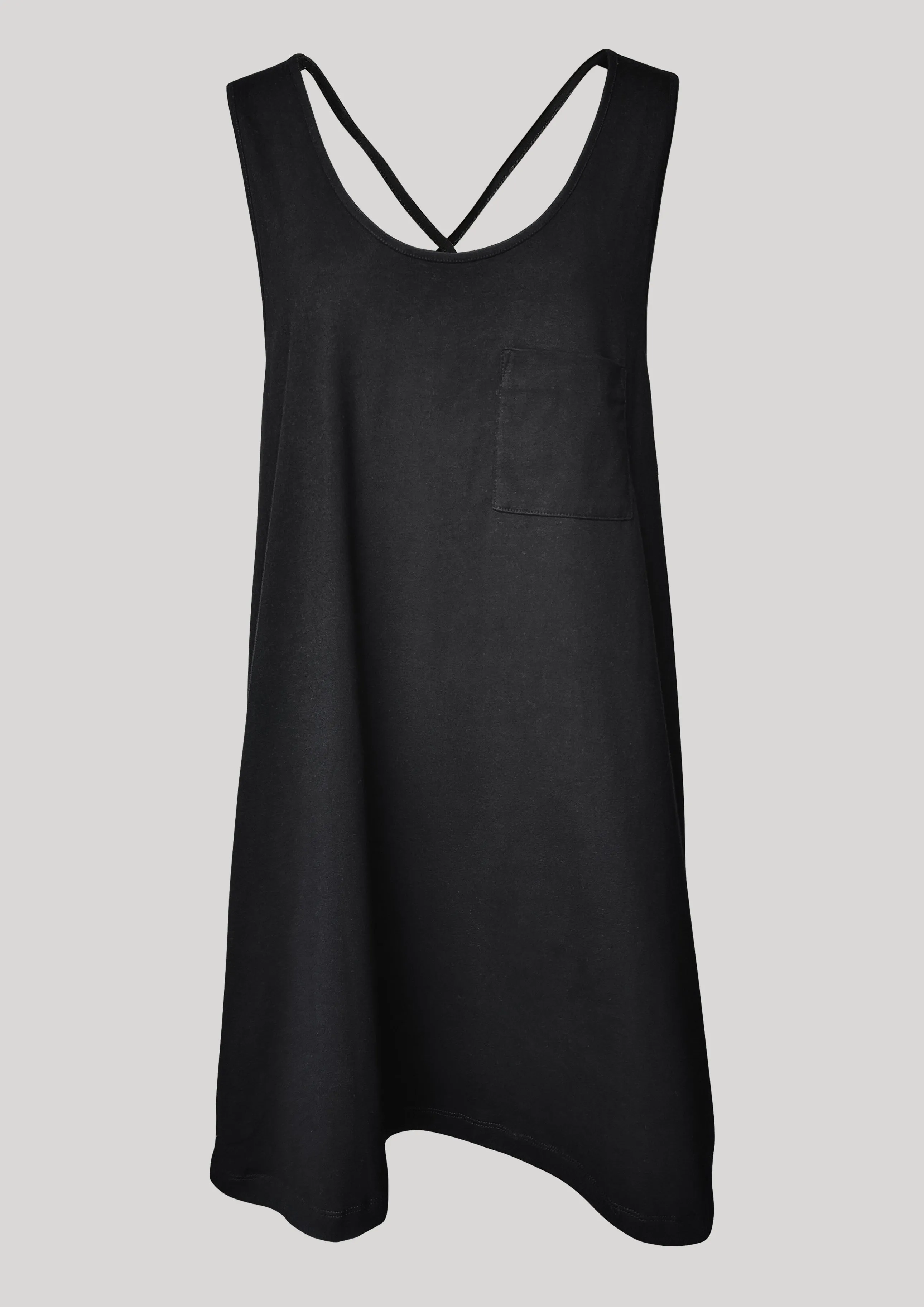 DRESS SPAGHETTI STRAPS - JERSEY black