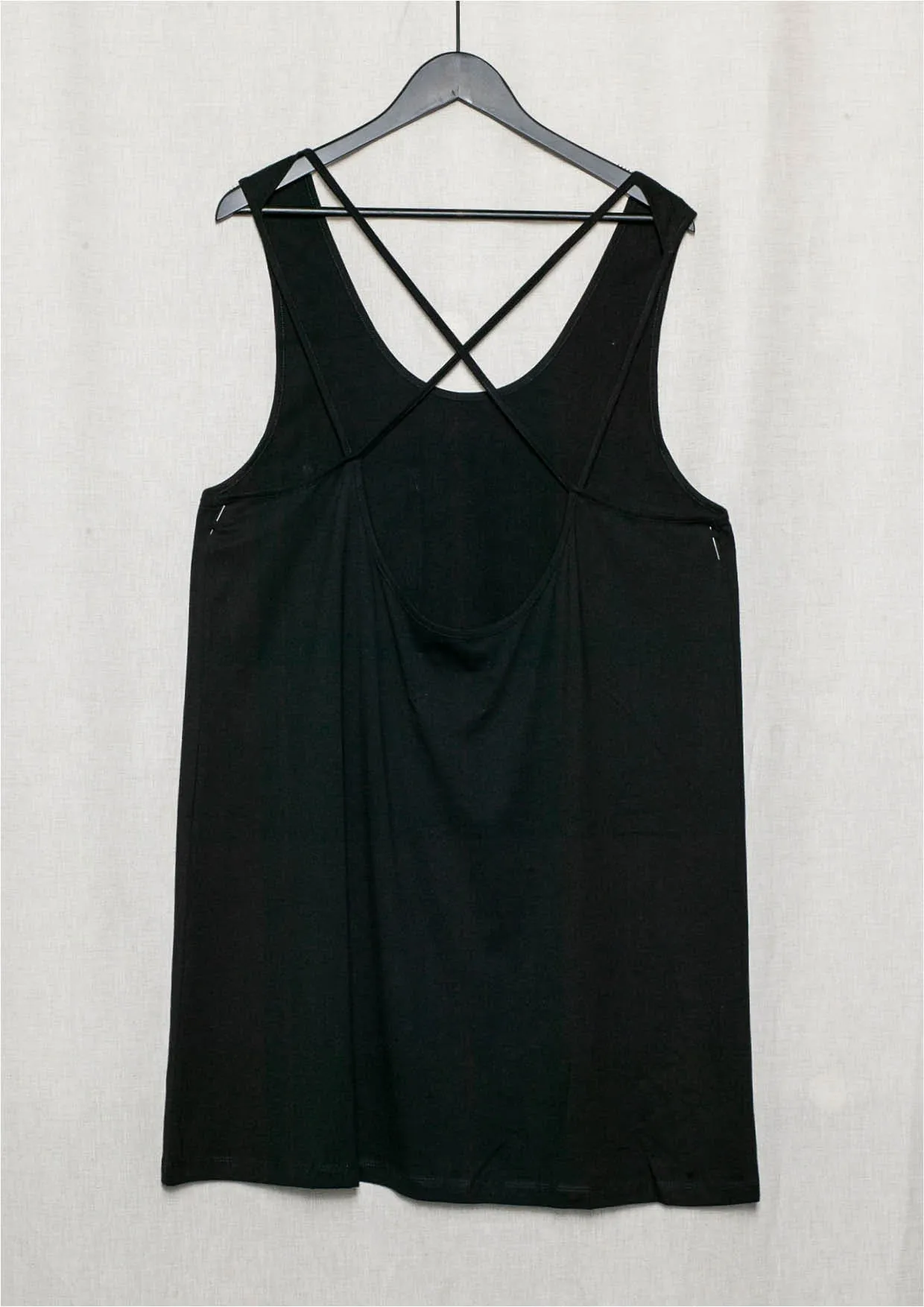 DRESS SPAGHETTI STRAPS - JERSEY black