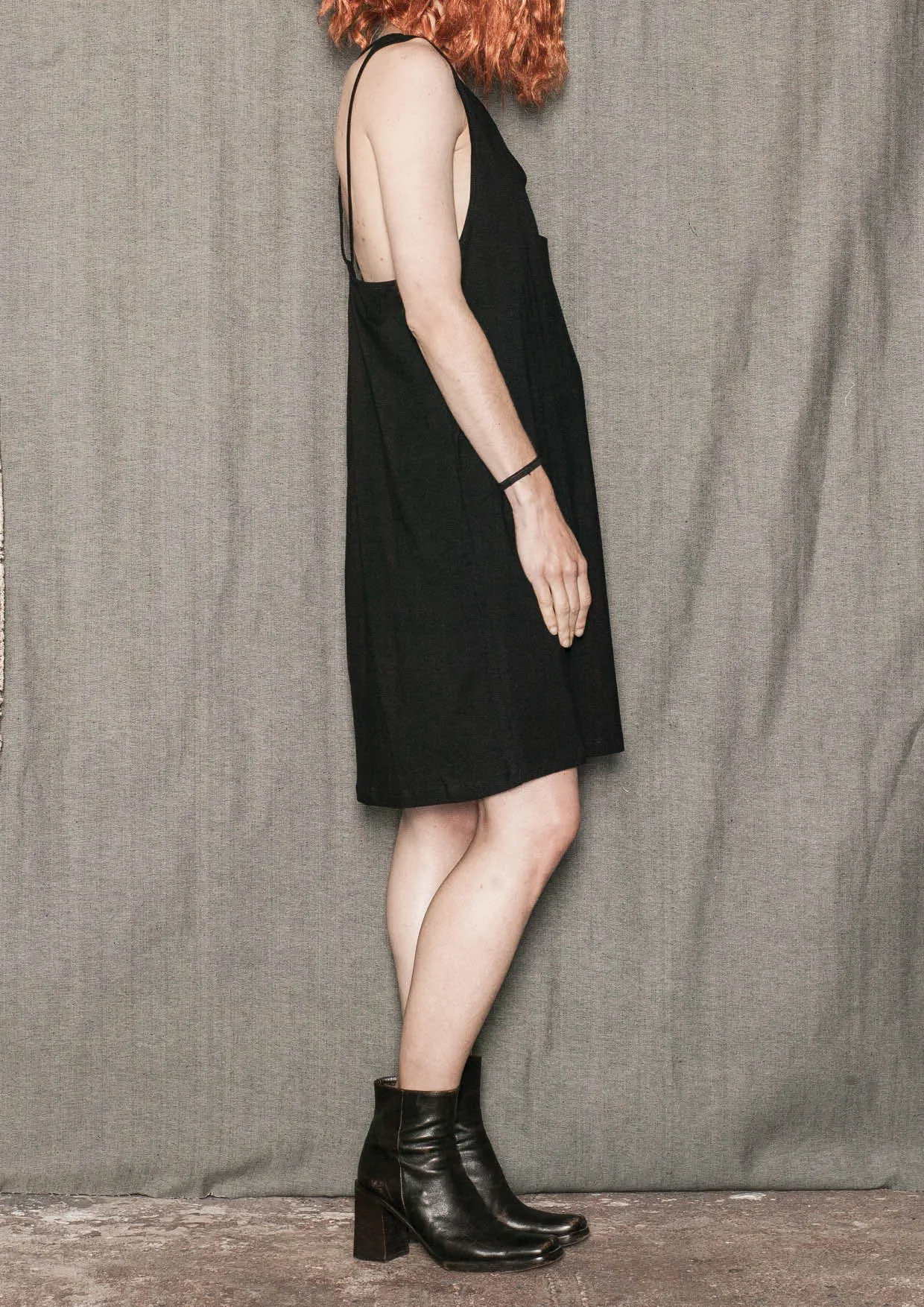 DRESS SPAGHETTI STRAPS - JERSEY black