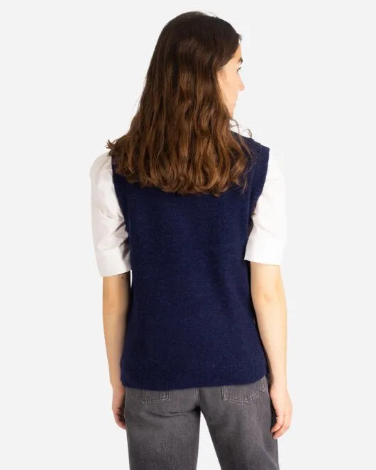 Elisha neck waist coat - Navy